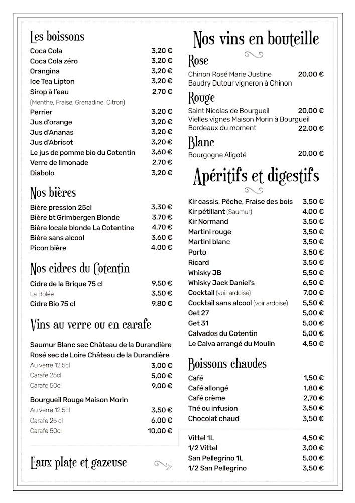 Les Cuisines du Moulin - Menu Image 4